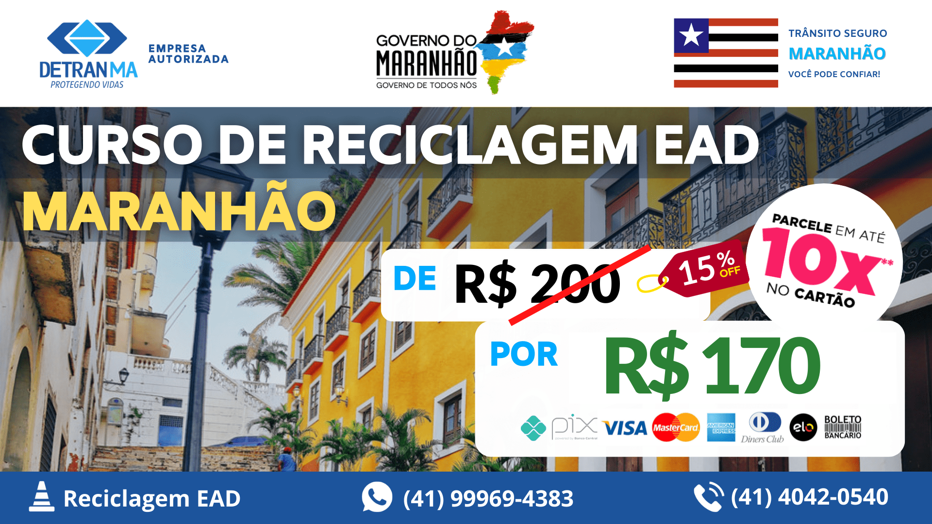 De R$170,00 por R$200,00 em até 10x